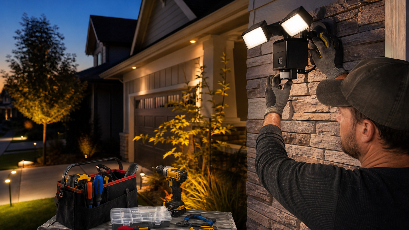 TaskHolt Tools Installing and Maintaining Outdoor Security Lighting for Home Safety guide image for United States (USA) shoppers