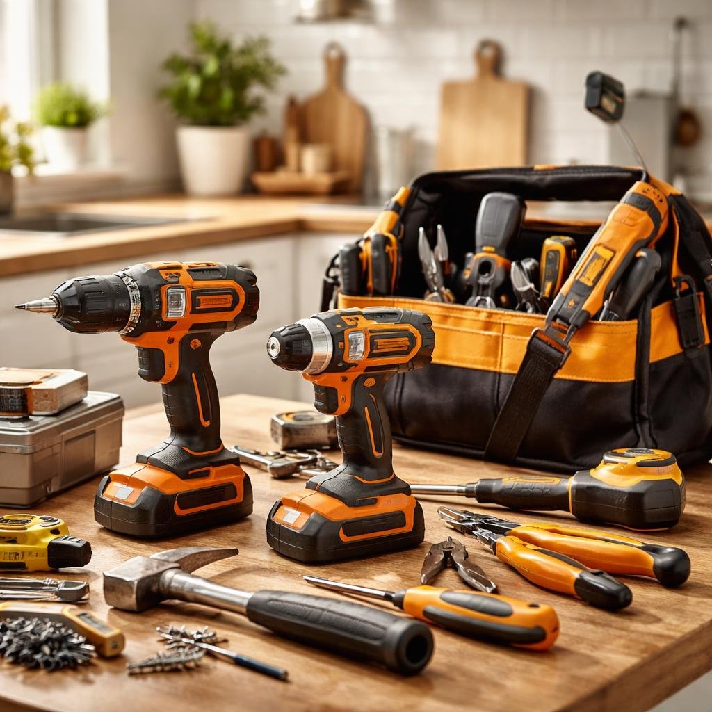 Assorted power and hand tools for garage and jobsite