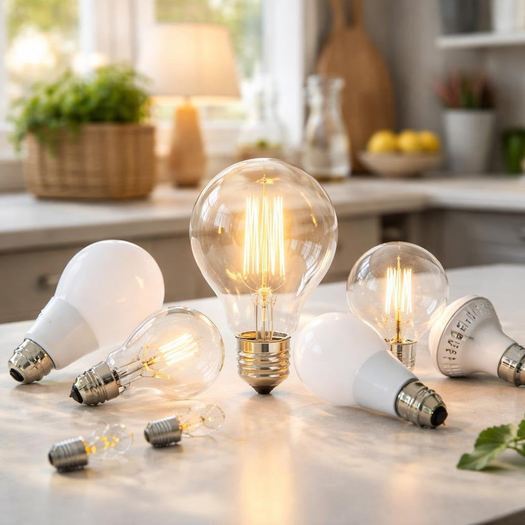 Assorted LED and specialty light bulbs for fixtures