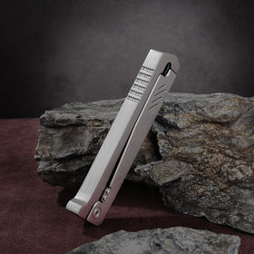 Compact 10MOONS knife fits in pocket for easy daily carry.