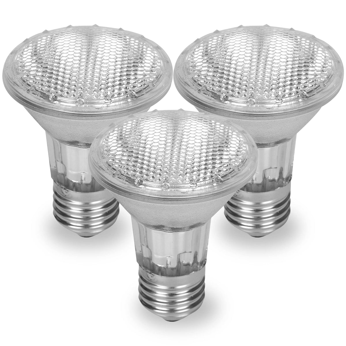 12Vmonster PAR20 50W bulb front view for recessed lighting with warm, clear output