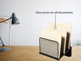 1InTheOffice desk organizer for folders and notes, stylish and durable.