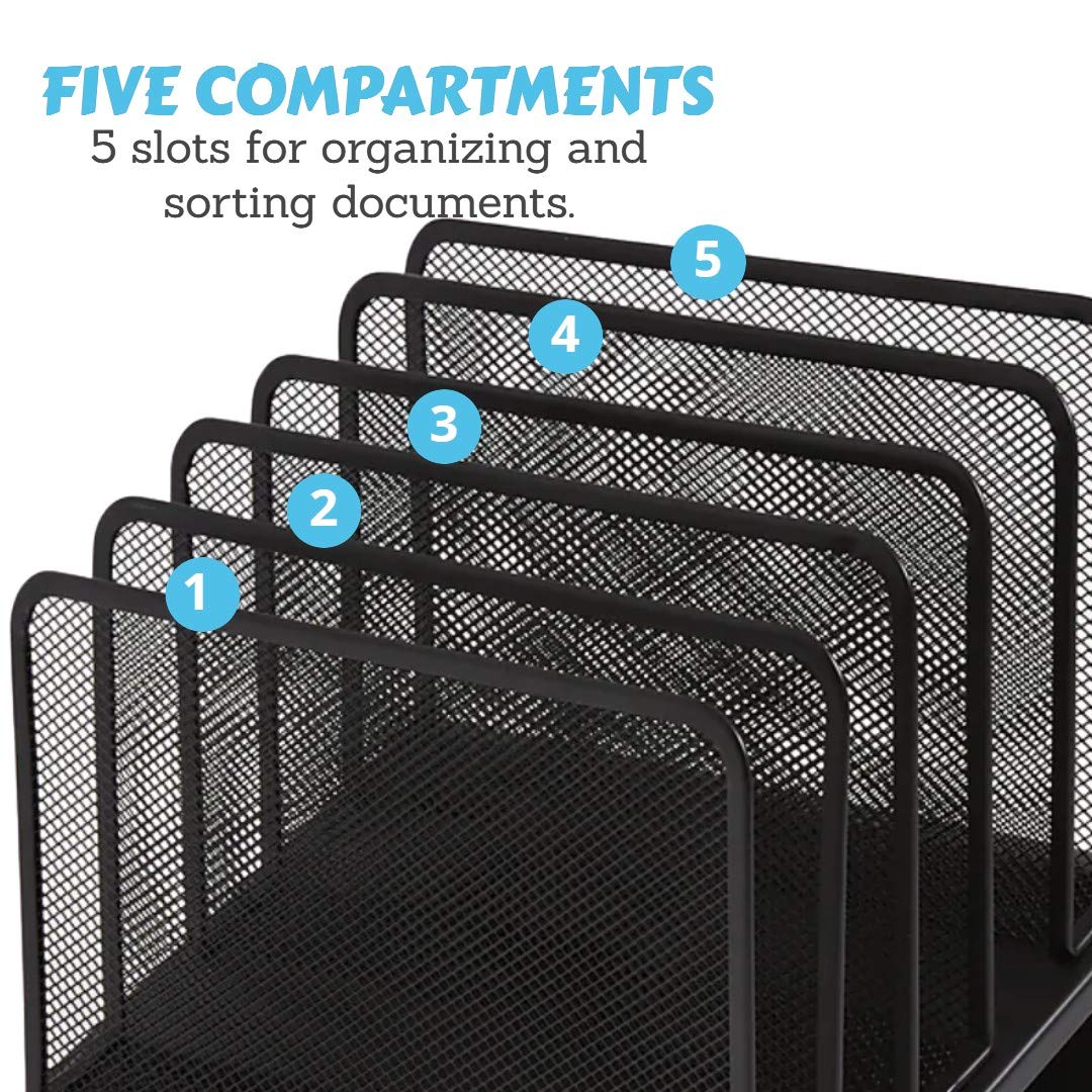 1InTheOffice durable mesh organizer fits home or office workspaces.