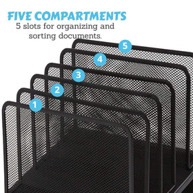 1InTheOffice durable mesh organizer fits home or office workspaces.