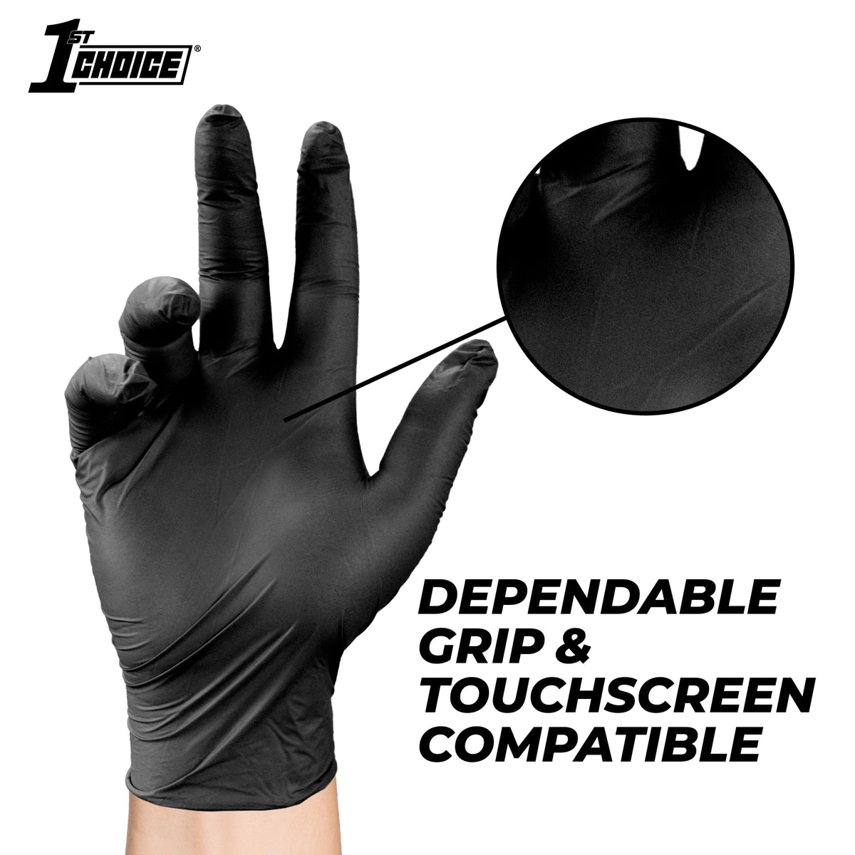 Healthcare color-code workflow using 1st Choice black nitrile gloves