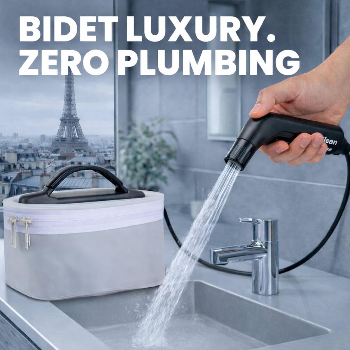 2Clean travel bidet's lightweight construction supports everyday portability.