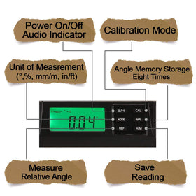 2PM TOOLS bright LCD display supports quick angle readings in dim workspaces.