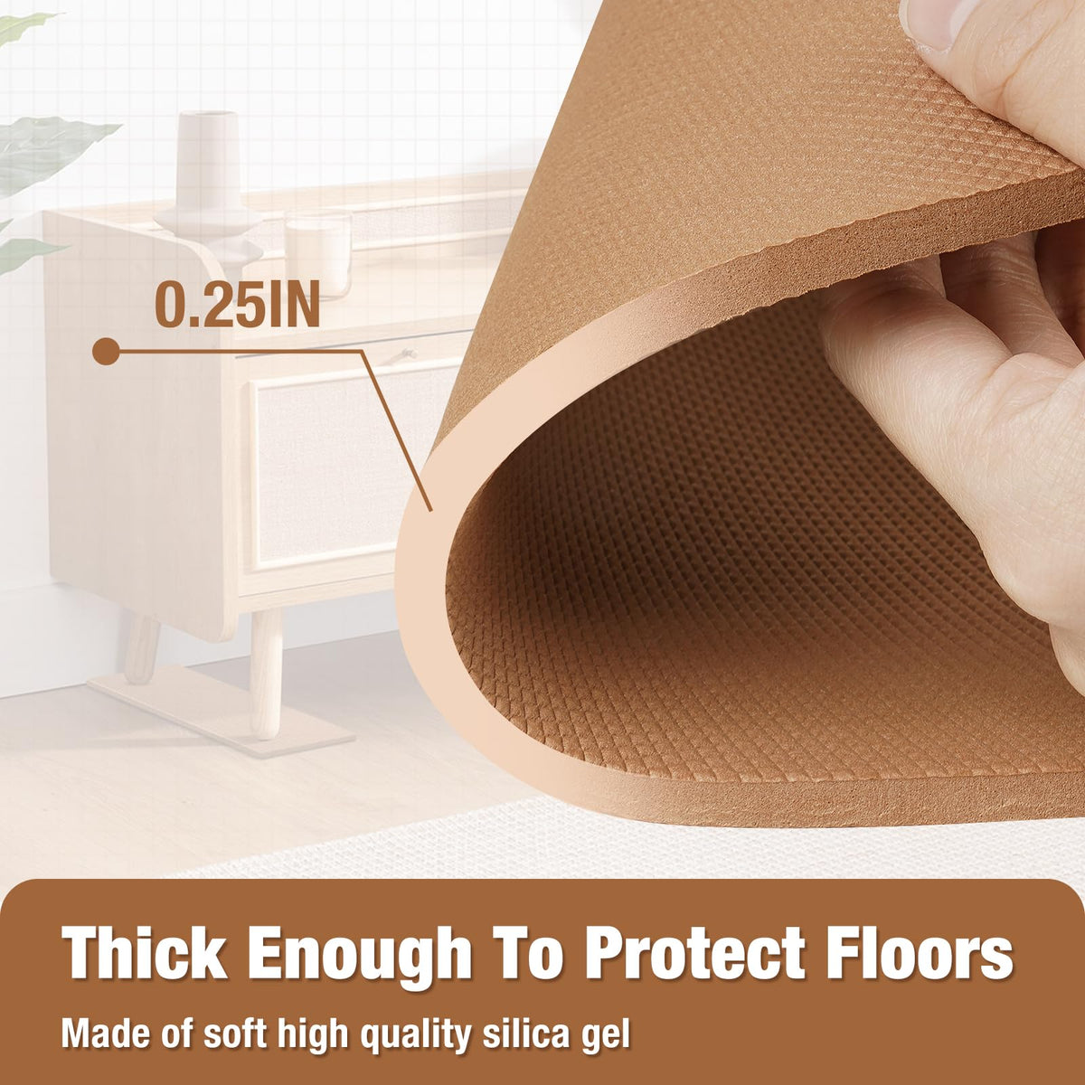 3 BUZZLETT floor protectors rail pads shield marble floors from scratches