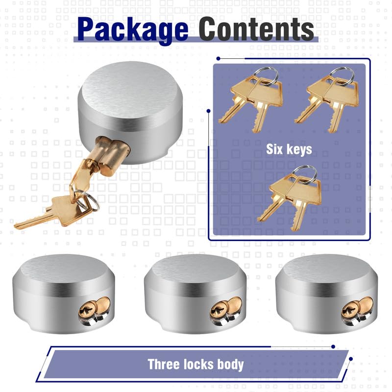 3 BUZZLETT puck lock trailer lock assembly photo shows outdoor-ready security.