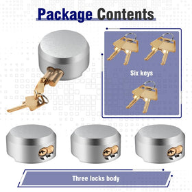 3 BUZZLETT puck lock trailer lock assembly photo shows outdoor-ready security.