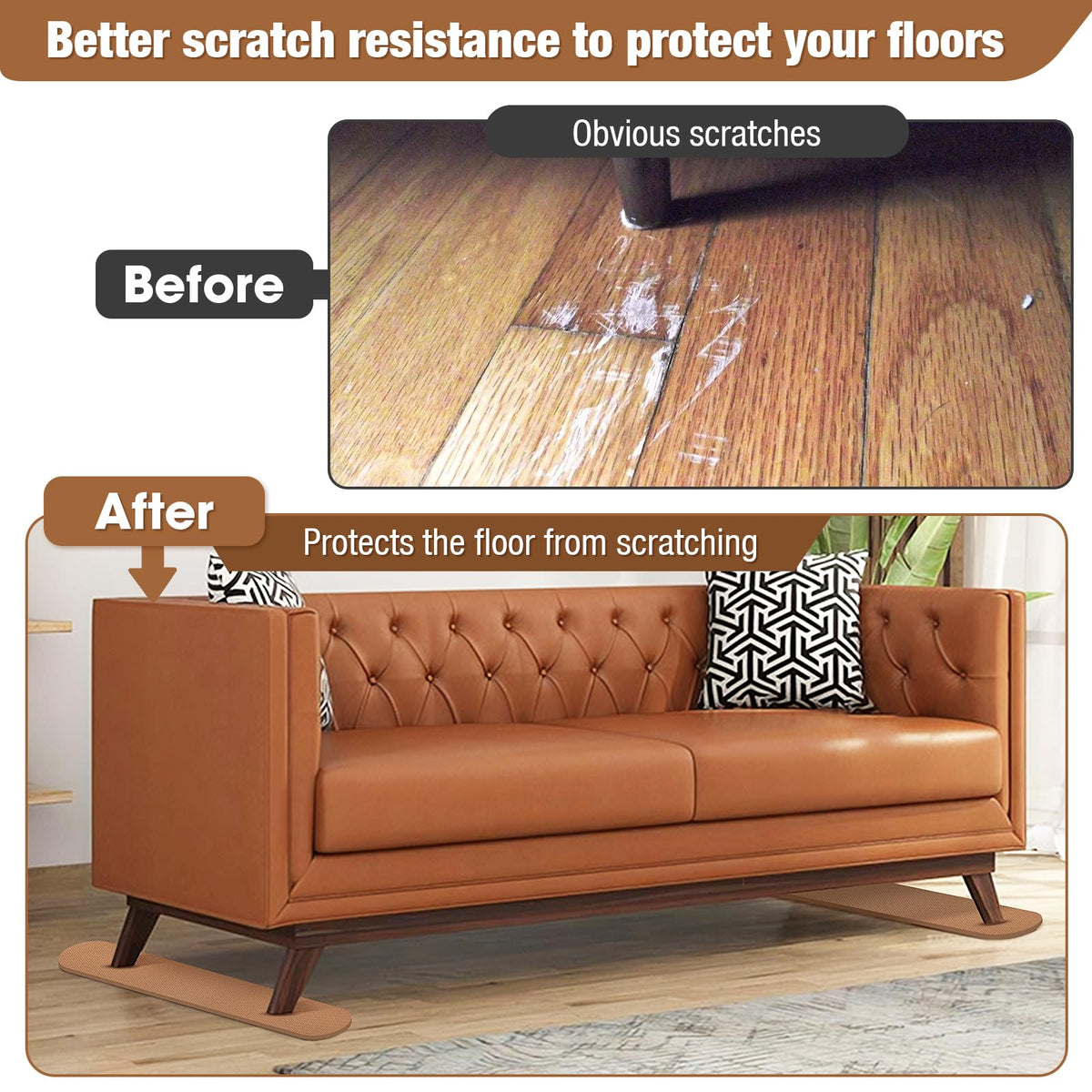 3 BUZZLETT reinforced rubber rail pads offer durable grip across surfaces