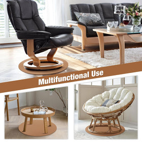 3 BUZZLETT round rubber mat with non-slip design prevents recliner sliding on tile.