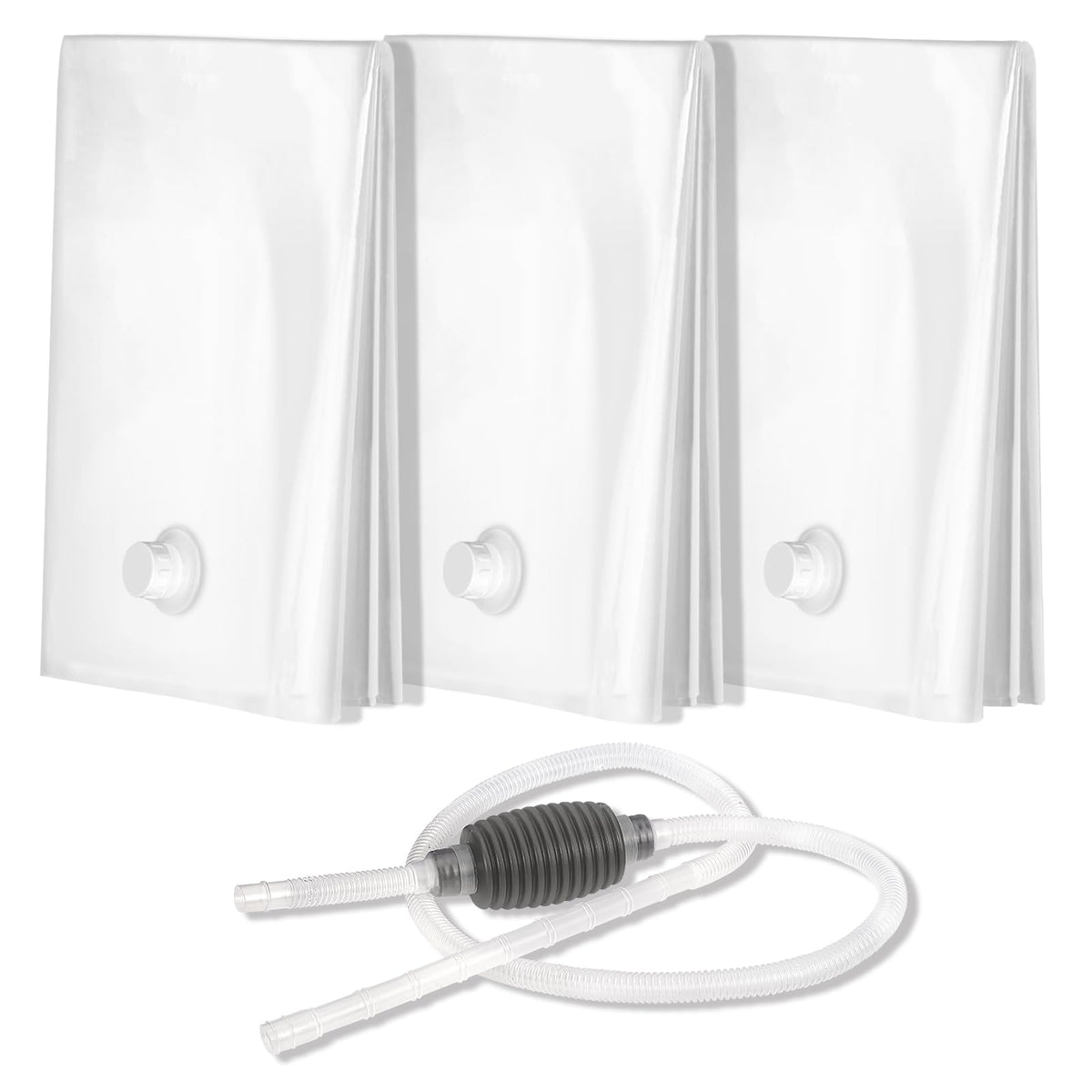 3 BUZZLETT water storage bag filled to capacity for emergency reserve