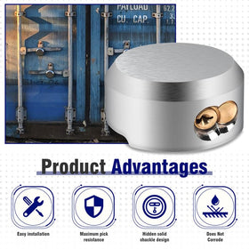3 BUZZLETT weatherproof steel padlock close-up highlights corrosion resistance.