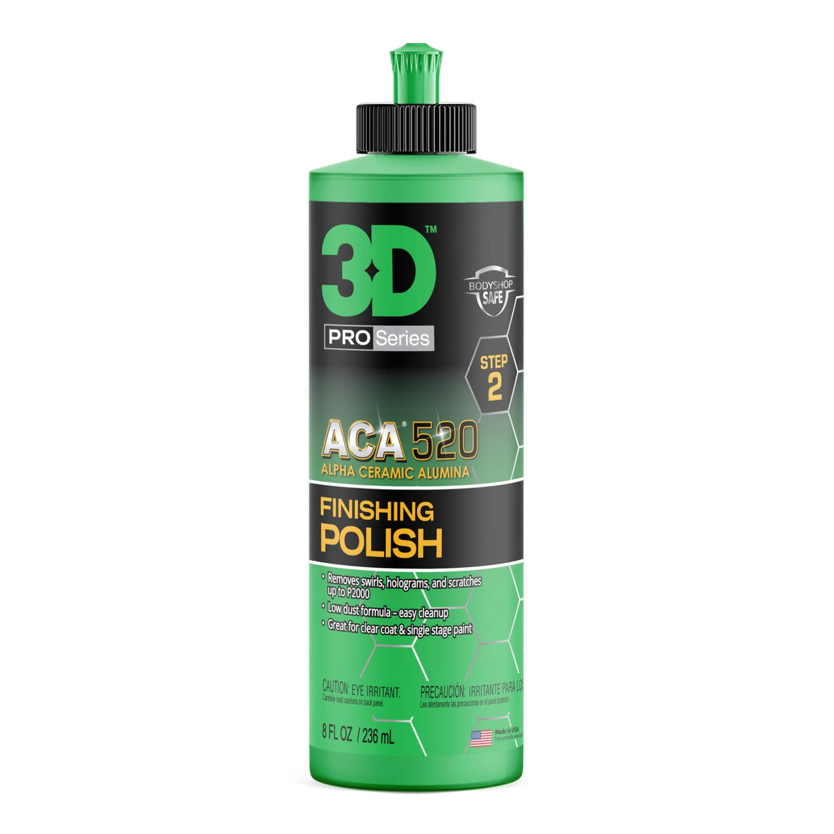 3D ACA 520 finishing polish bottle with a clean finish and easy cleanup