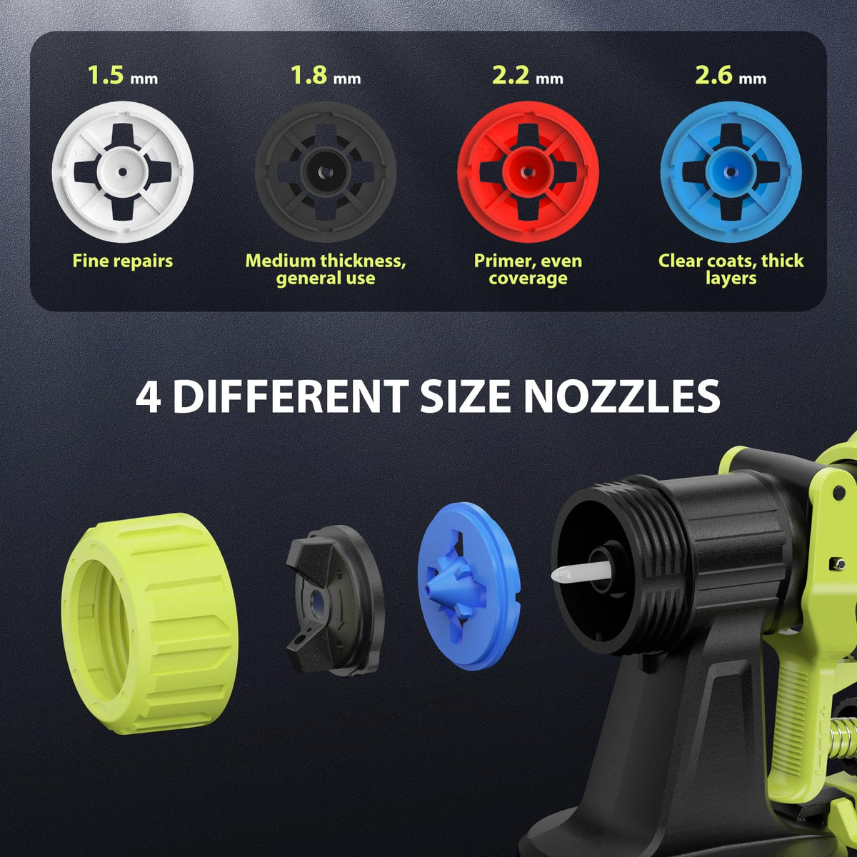 Handles liquids up to 150 Din/s viscosity.