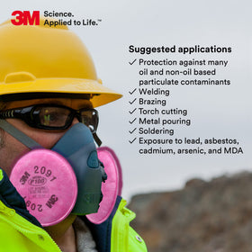 3M 2091 P100 filter water-resistant design for challenging conditions