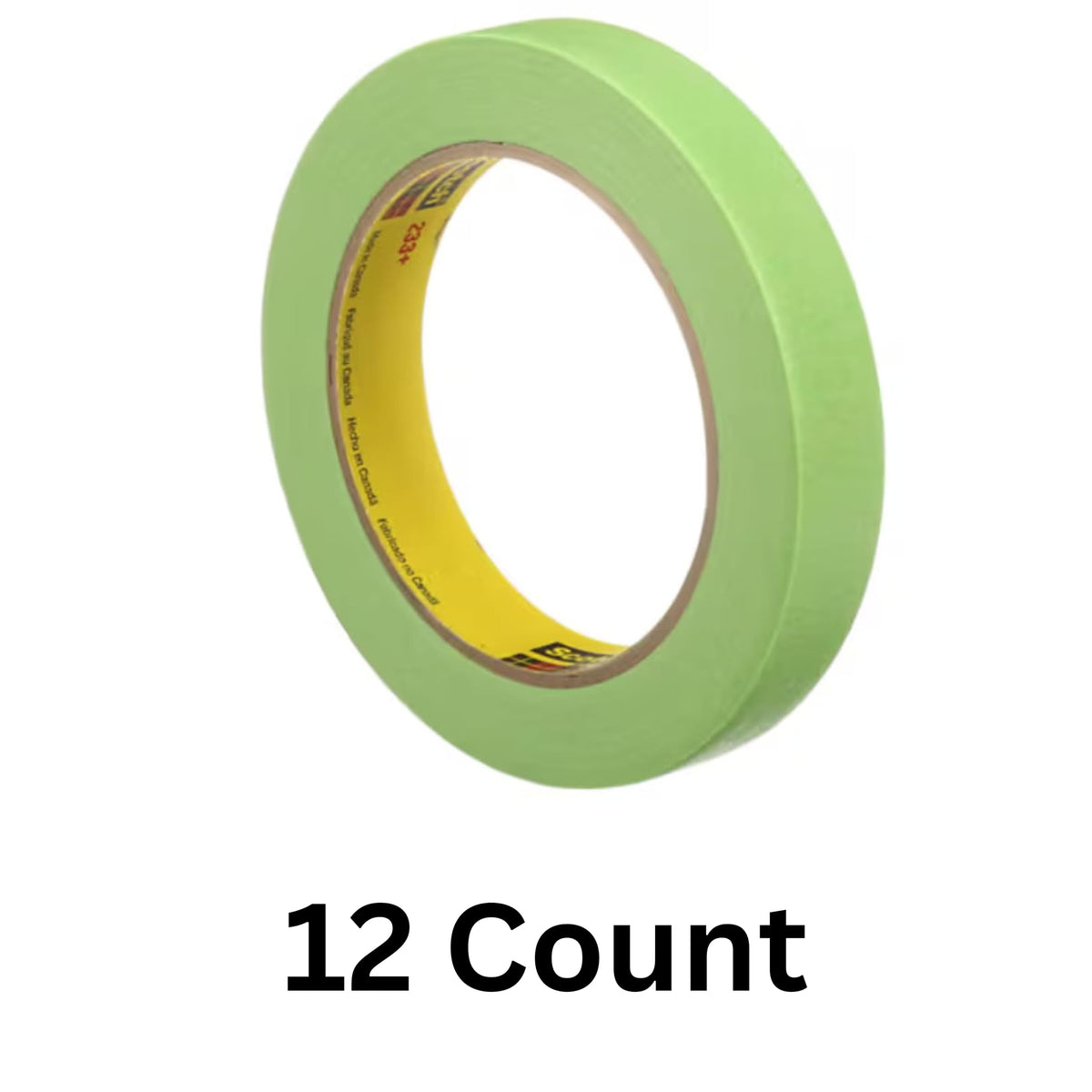 3M 233+ green masking tape adheres to metal, glass, and plastic with minimal residue.