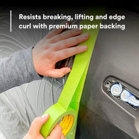 3M 233+ green masking tape ideal for automotive paint masking and bake cycles.