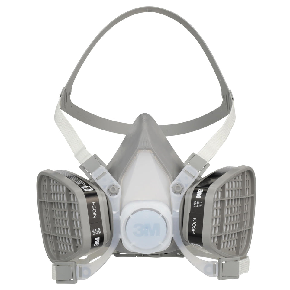 3M 5301 facepiece shows a comfortable, lightweight design for intermittent use.