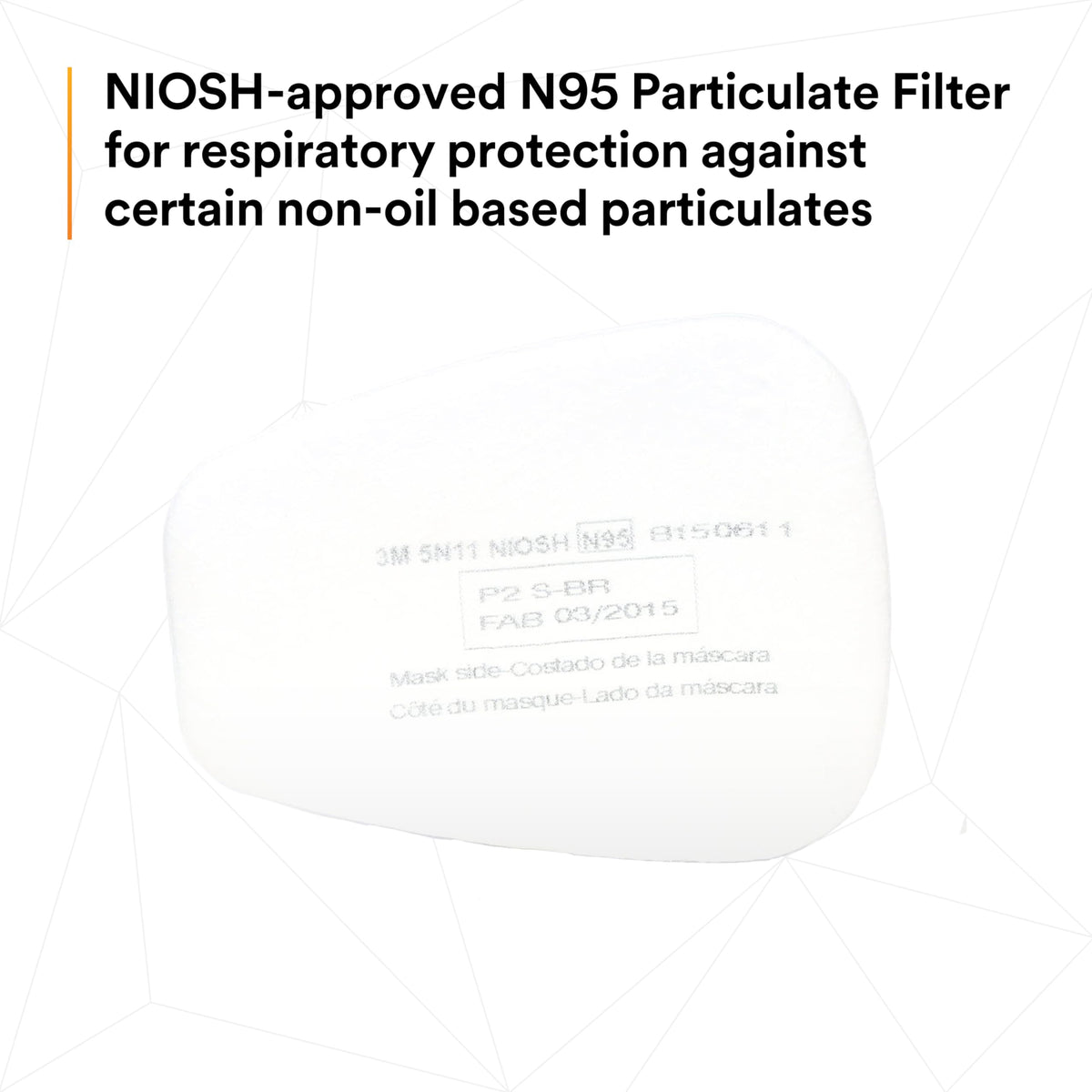 3M 603 filter holder connection; secure integration with compatible cartridges.