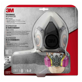 3M 62023 respirator adjustable head straps close-up for a personalized fit.