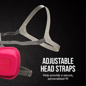 3M 62023H1-DC lightweight facepiece designed for comfortable wear.