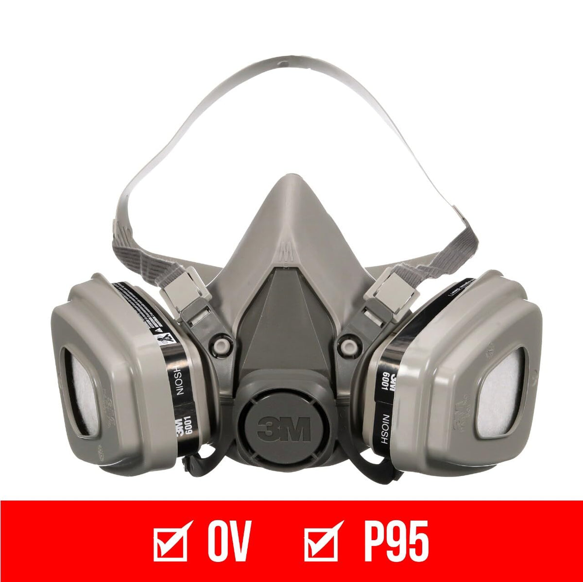 3M 6211 facepiece with soft thermoplastic seal for comfortable long wear