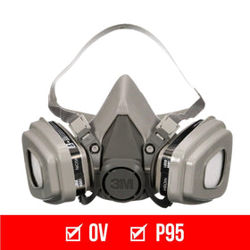 3M 6211 facepiece with soft thermoplastic seal for comfortable long wear