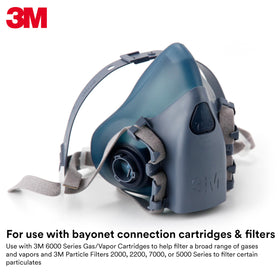 3M 7503 compatible with 6000-series cartridges for versatile protection