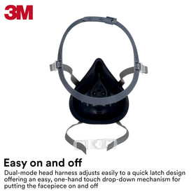 3M 7503 exhalation valve cover directs breath downward to reduce moisture buildup