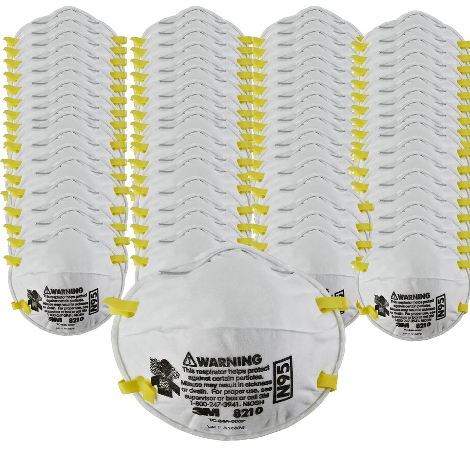 3M 8210 respirator with adjustable noseclip for a secure seal during dust tasks