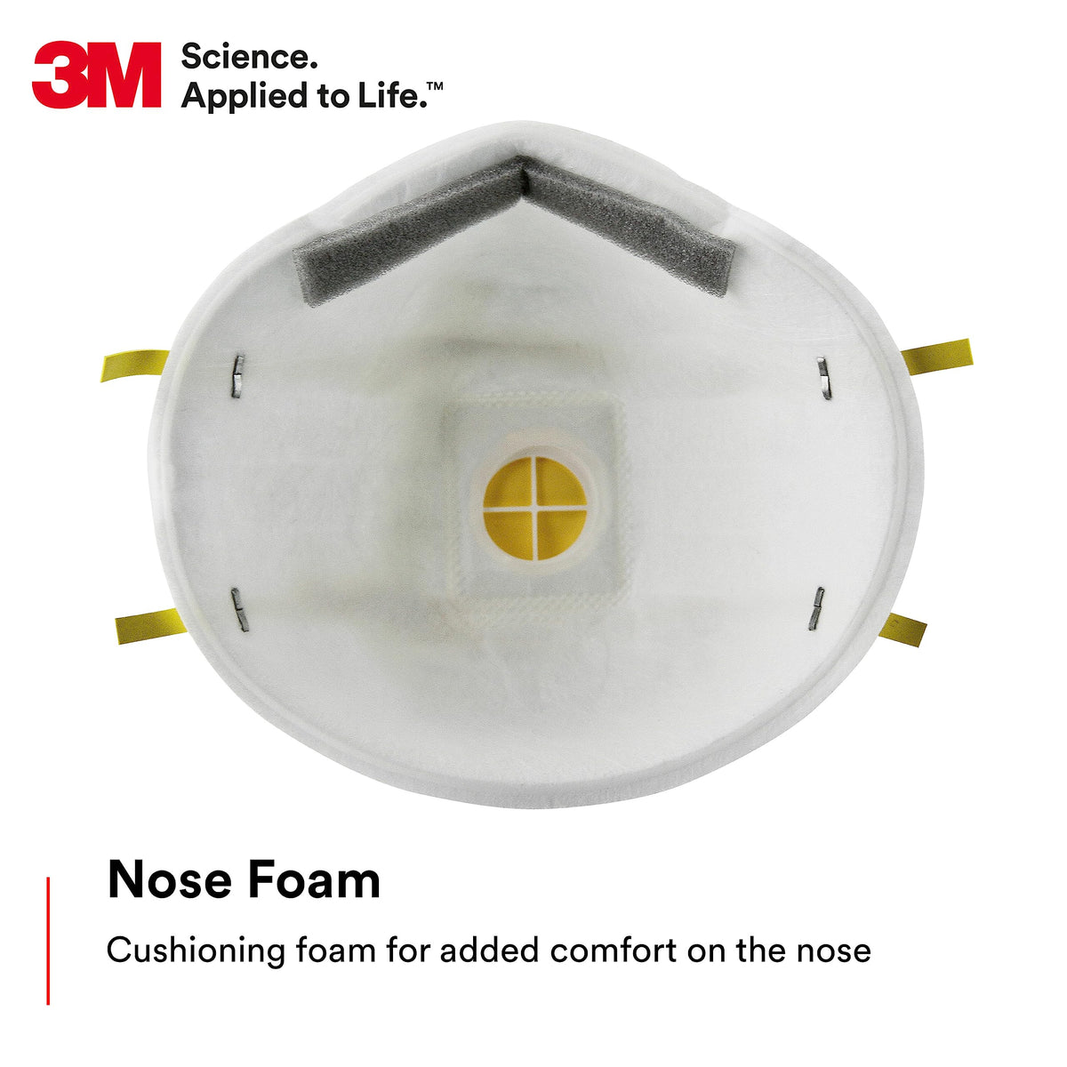 3M 8210V dust-ready respirator for grinding and sanding applications.