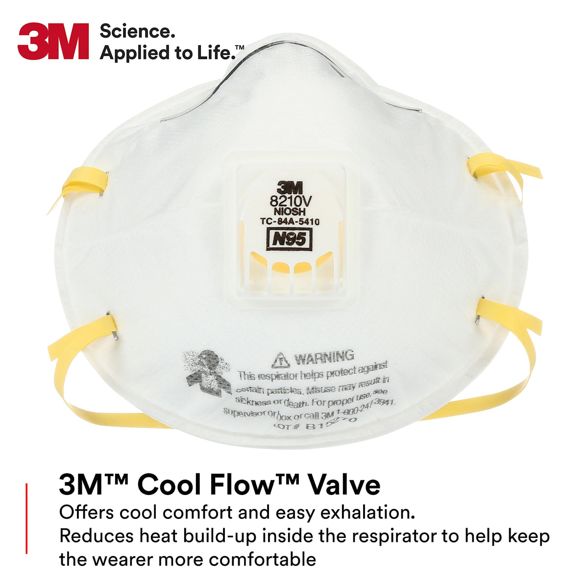3M 8210V nose clip adjustable for a secure seal during grinding.