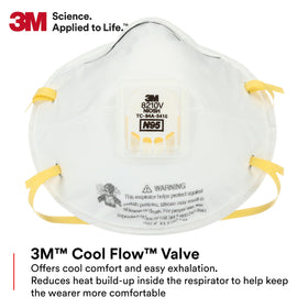 3M 8210V nose clip adjustable for a secure seal during grinding.