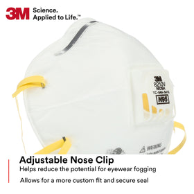 3M 8210V suitable for wildfire smoke environments.