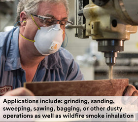 3M 8511 in dusty task: grinding and sanding with comfortable fit