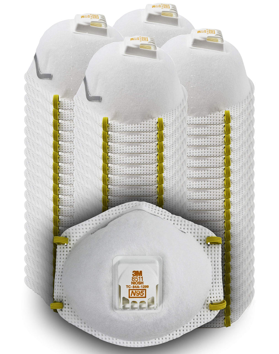 3M 8511 respirator with Cool Flow valve for cooler, more comfortable wear.
