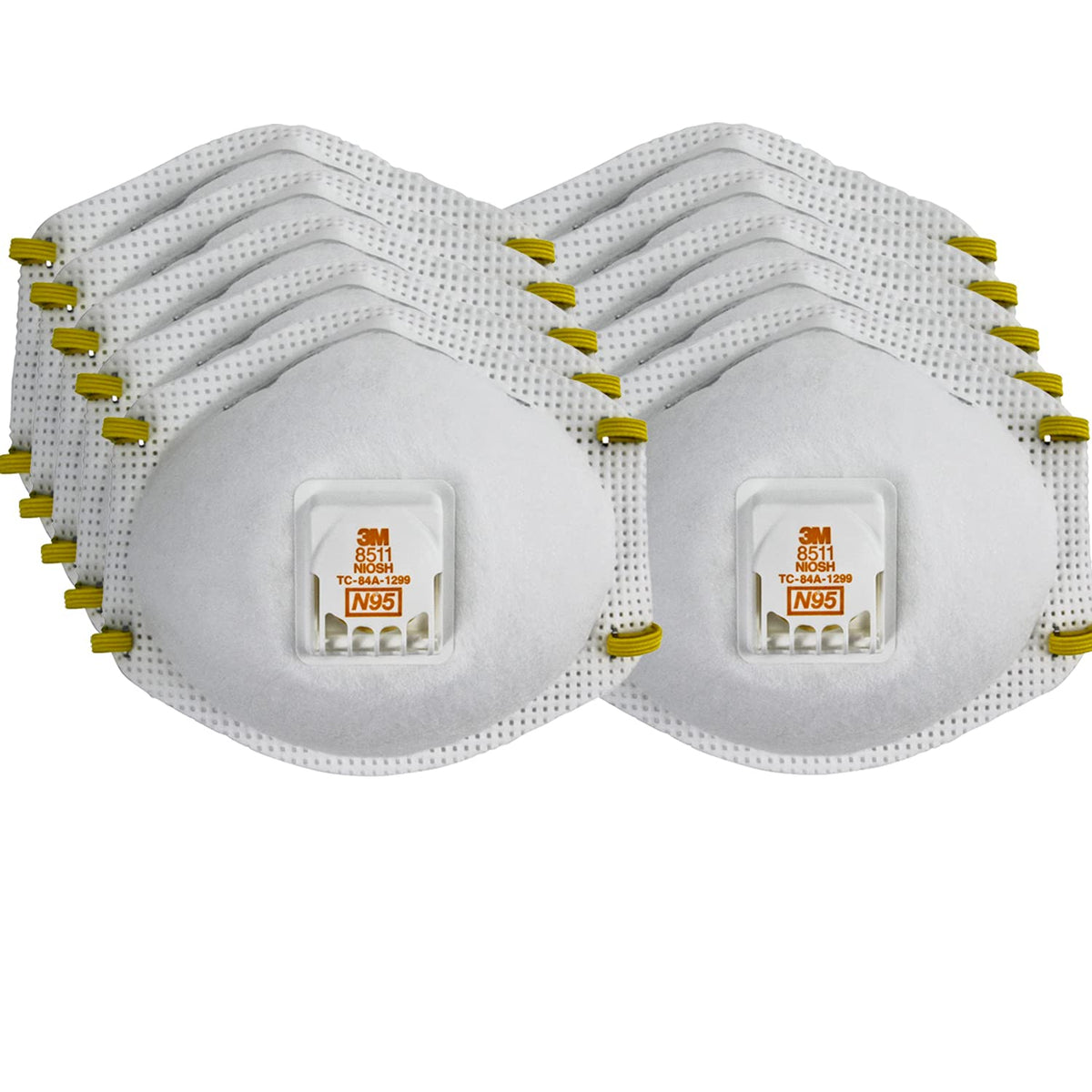 3M 8511 respirator front view for non-oil dust protection