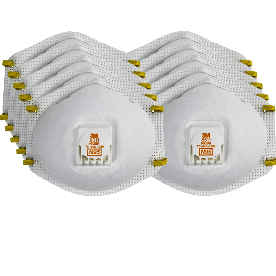 3M 8511 respirator front view for non-oil dust protection