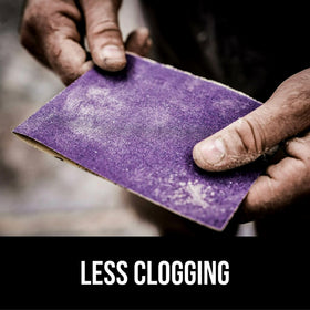 3M 9x11 sandpaper clog-resistant texture close-up demonstrates reduced buildup.