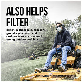 3M All-In-One Respirator 8511 protects during fiberglass insulation projects.