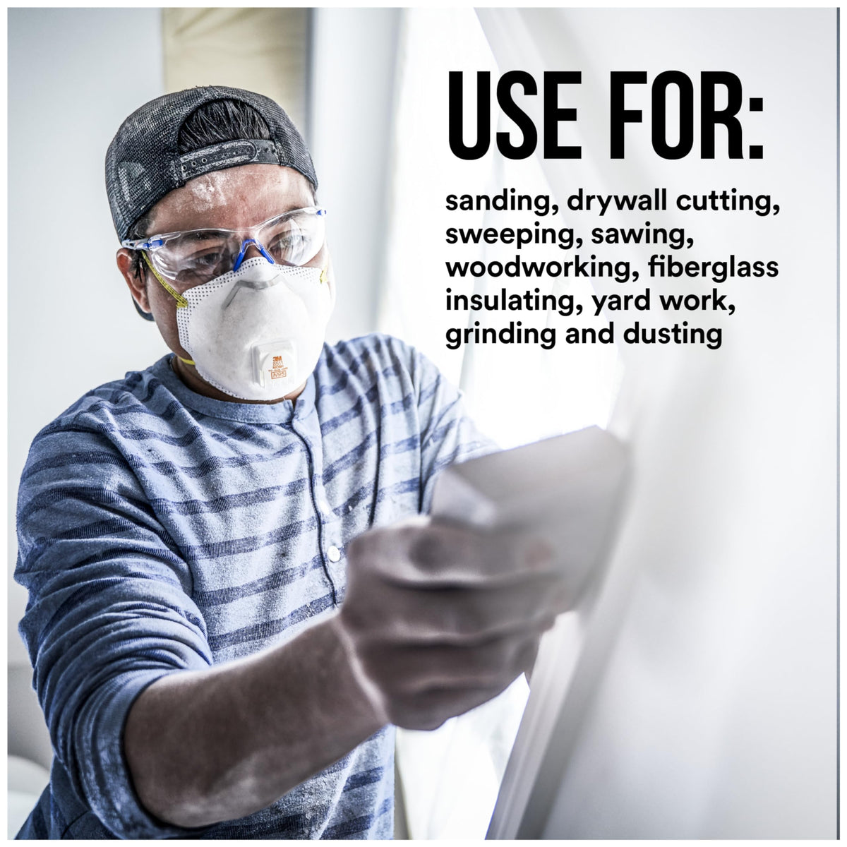 3M All-In-One Respirator 8511 has a lightweight design for extended use.