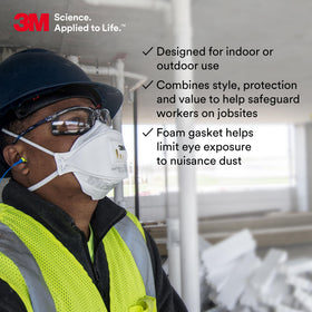 3M Virtua CCS eyewear with anti-fog coating maintains visibility in humid conditions.