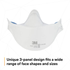 3M Aura 9205+ sculpted nose panel for eyewear clearance.
