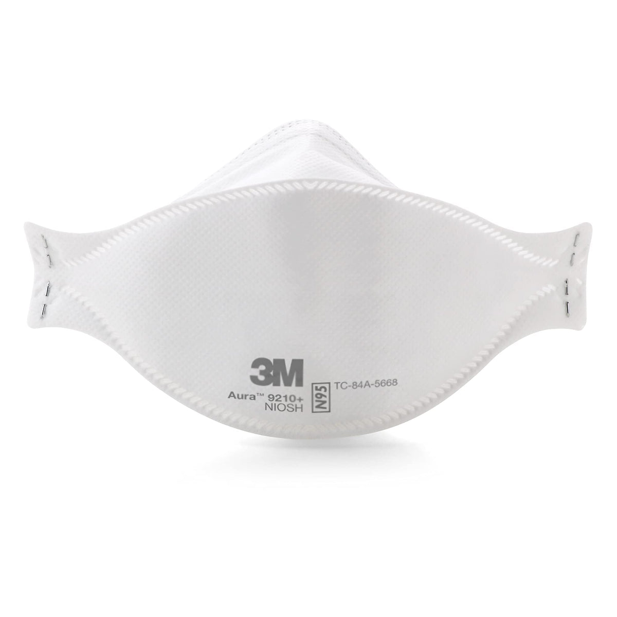3M Aura 9210+ braided headbands provide secure, comfortable fit.