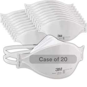 3M Aura 9210+ respirator flat-fold packaging for easy storage