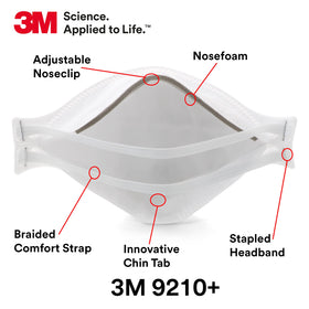 3M Aura 9210+ respirator individually wrapped for clean transport
