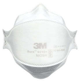 3M Aura 9210+ respirator nose panel close-up showing comfortable fit