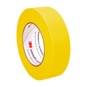 3M Automotive Refinish Masking Tape unrolled on car panel demonstrates flexible conformability